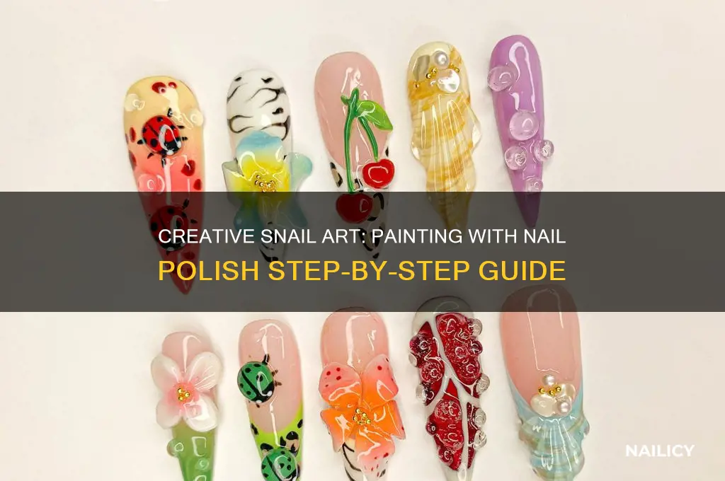 how to paint a snail with nail polish
