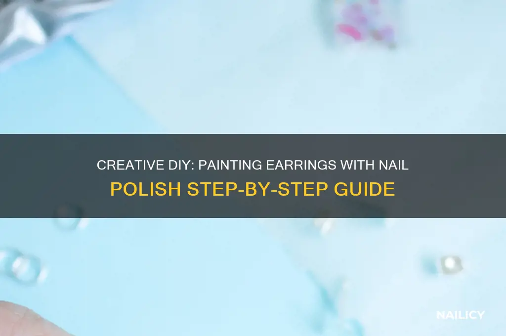 how to paint earrings with nail polish