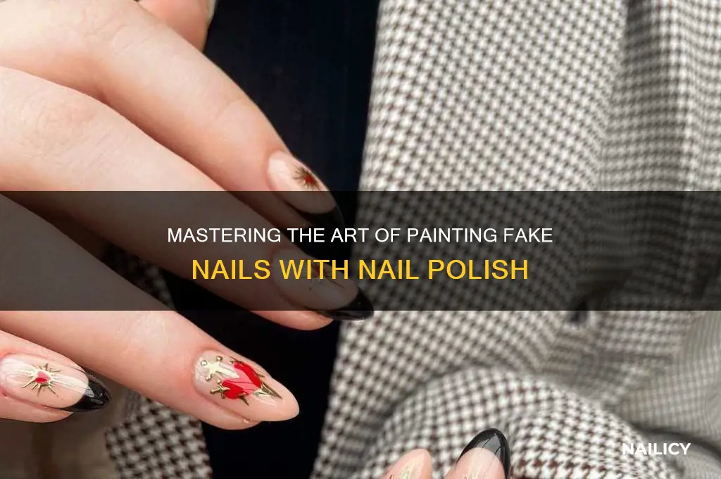 how to paint fake nails with nail polish