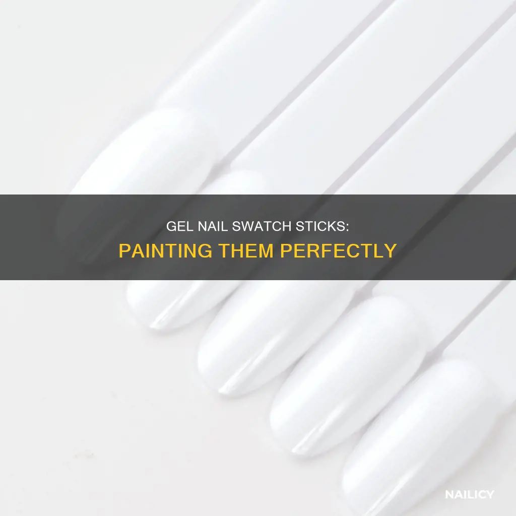 how to paint gel nail swatch sticks