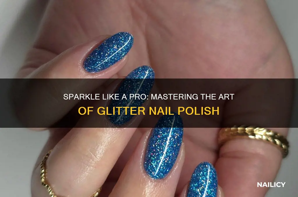how to paint glitter nail polish