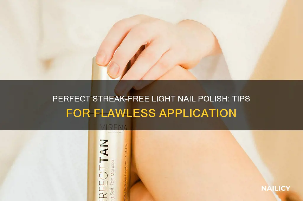 how to paint light nail polish without streaks