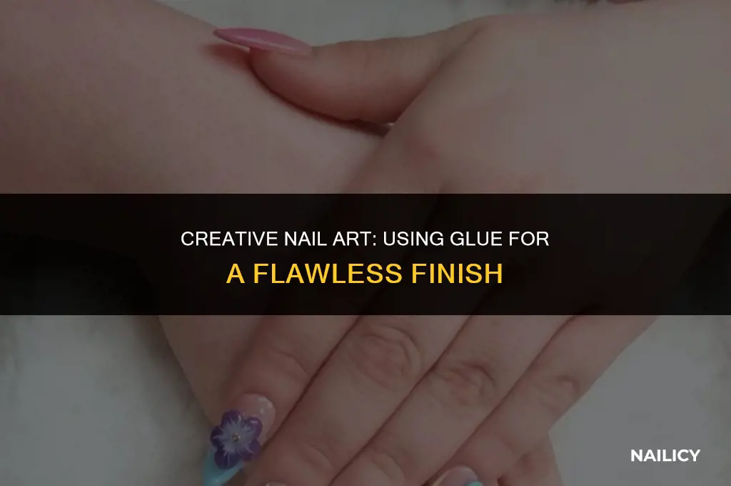 how to paint nails using glue