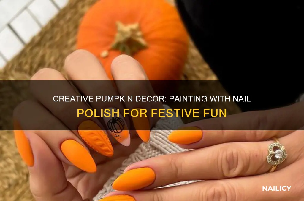 Creative Pumpkin Decor: Painting With Nail Polish For Festive Fun | Nailicy