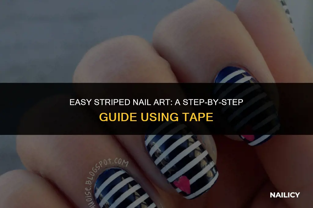 how to paint stripes on nails using tape