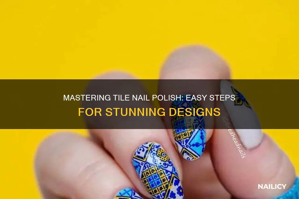 how to paint tile nail polish