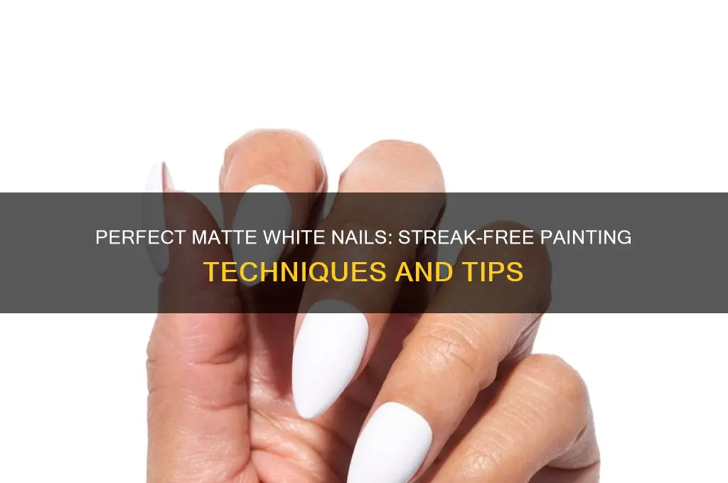 how to paint white nail polish without streaks matte