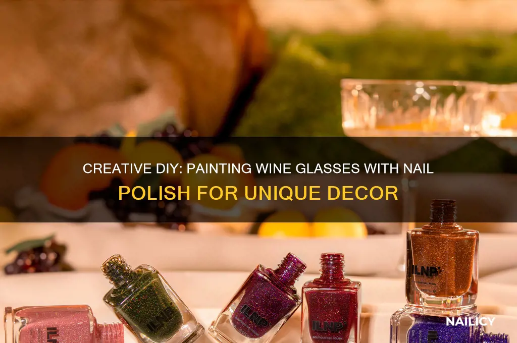 how to paint wine glasses with nail polish