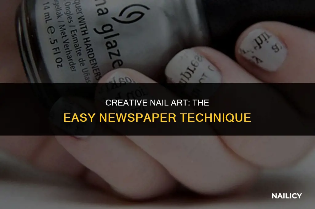 how to paint your nails using newspaper