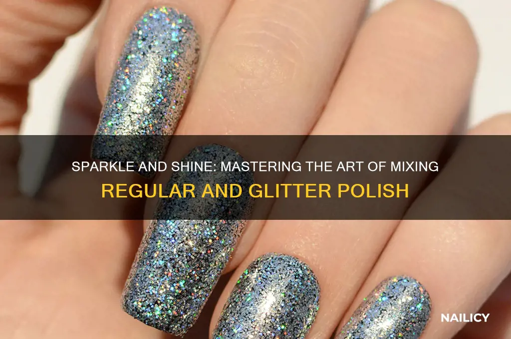 how to pair regular nail polish and glitter polish