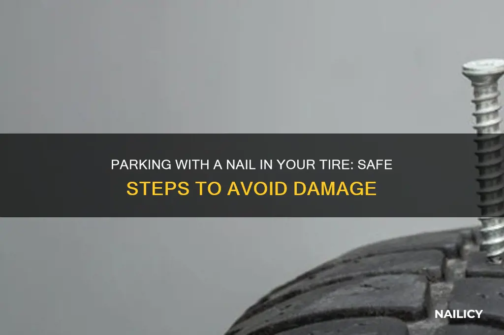 how to park with nail in tire