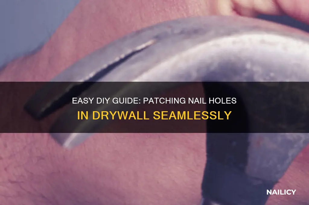 how to patch a nail hole in drywall