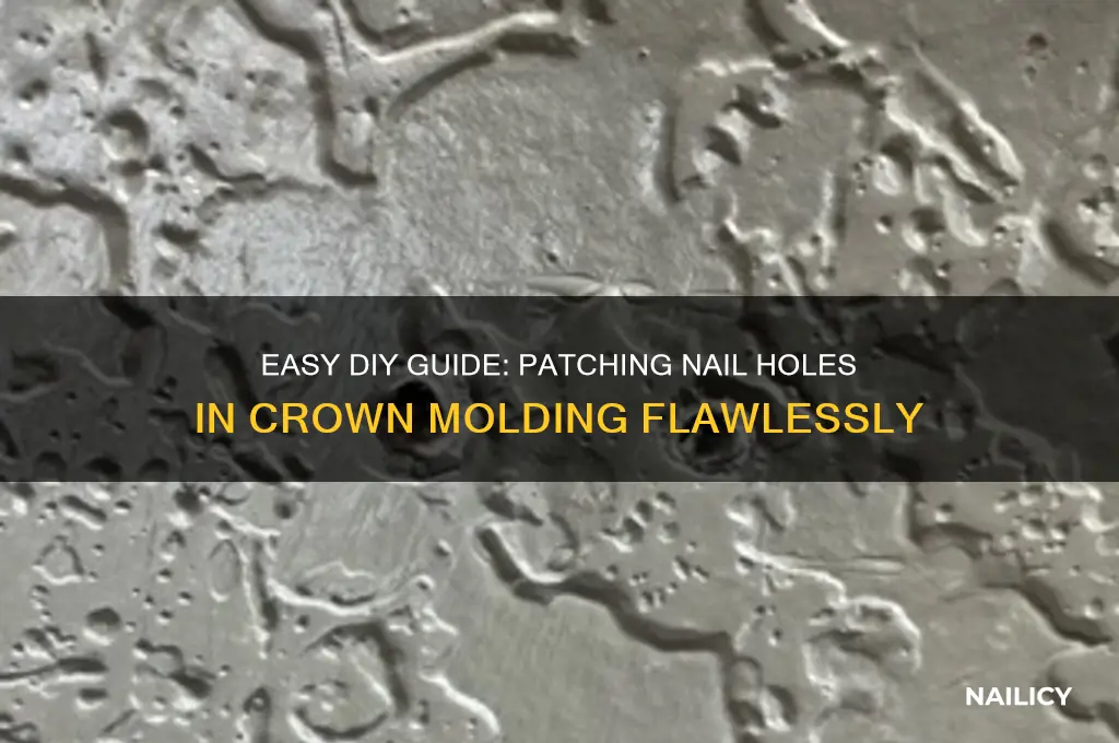 how to patch nail holes in crown molding
