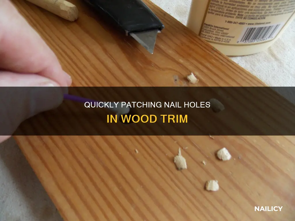 how to patch nail holes in wood trim