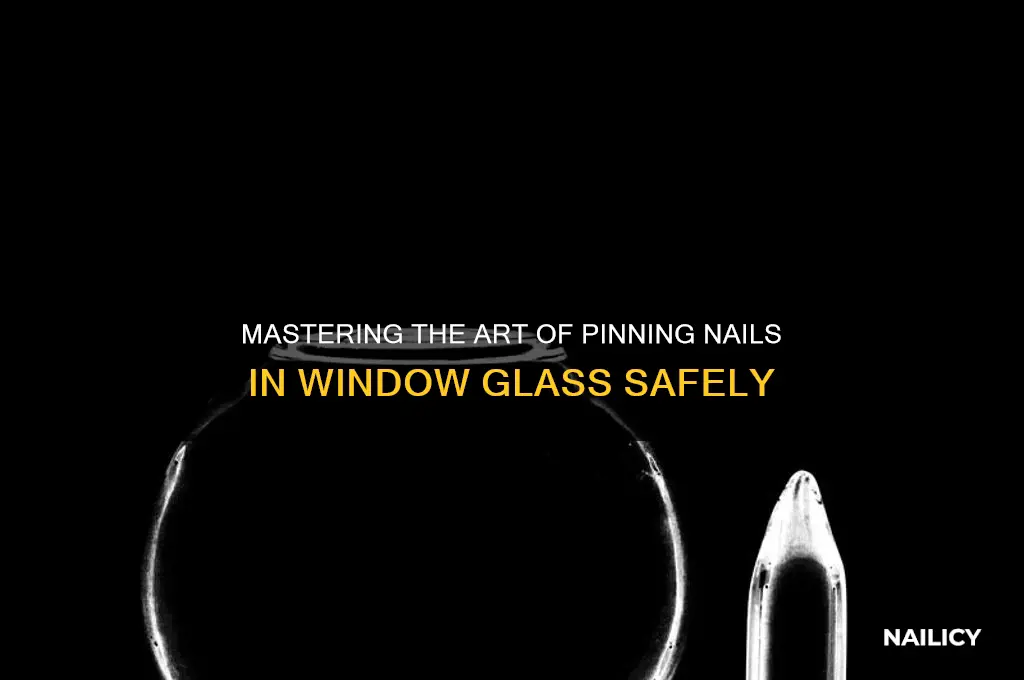 how to pin nail in window glas