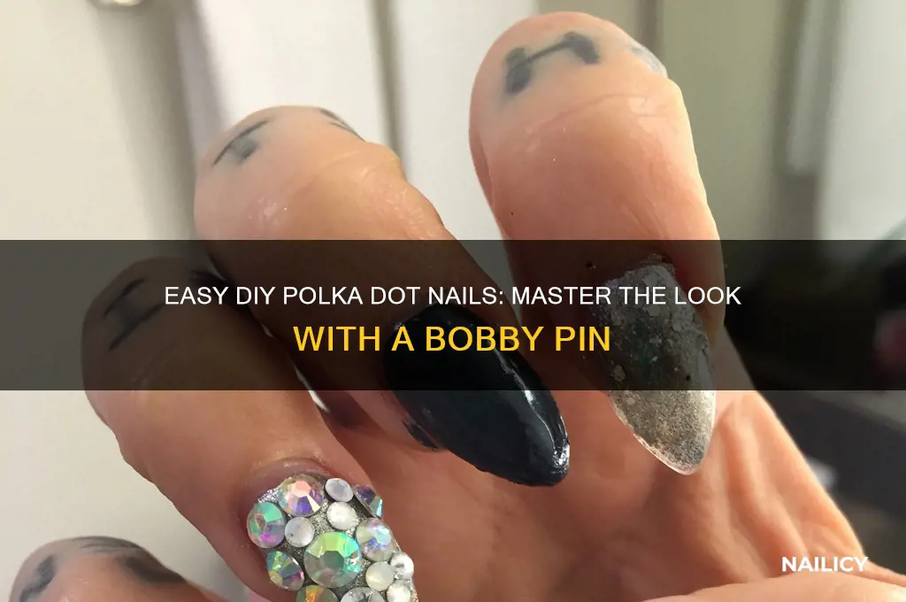 how to polka dot nails with bobby pin