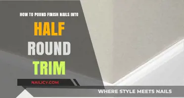 Pounding Finish Nails: Half-Round Trim Technique