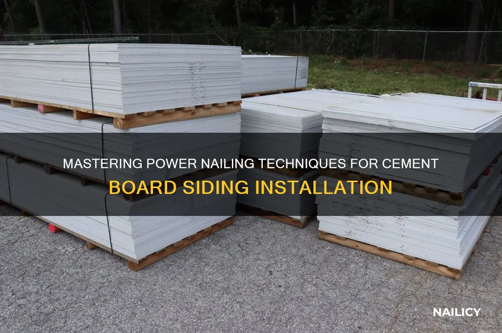 how to power nail cement board siding