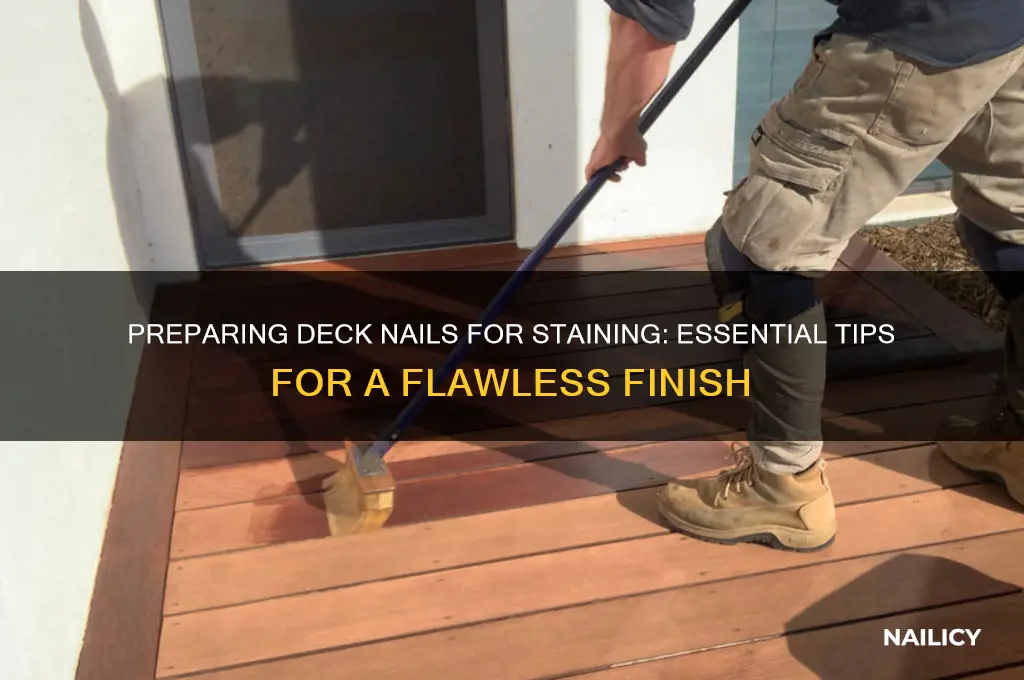how to prepare deck nails for staining