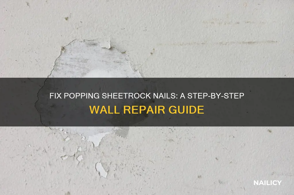 how to prepare wall sheetrock nails popping out