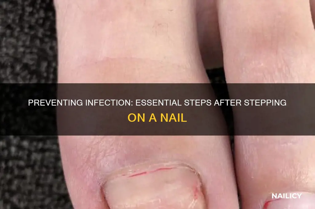 how to prevent infection after stepping on nail