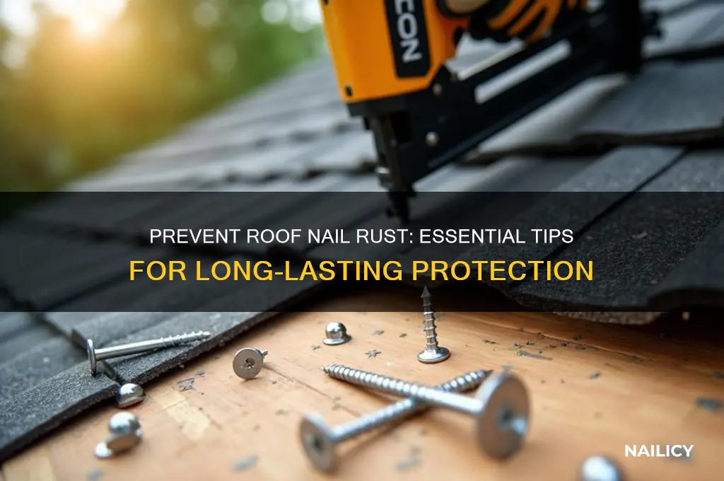 how to prevent nails drom rusting on roog