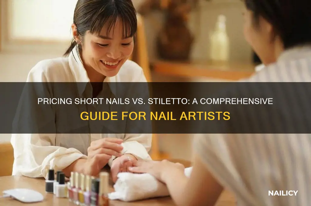 how to price short nails vs stiletto