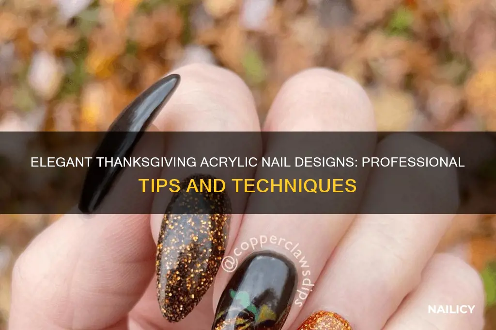 how to professionally design thanksgiving acrlic nails