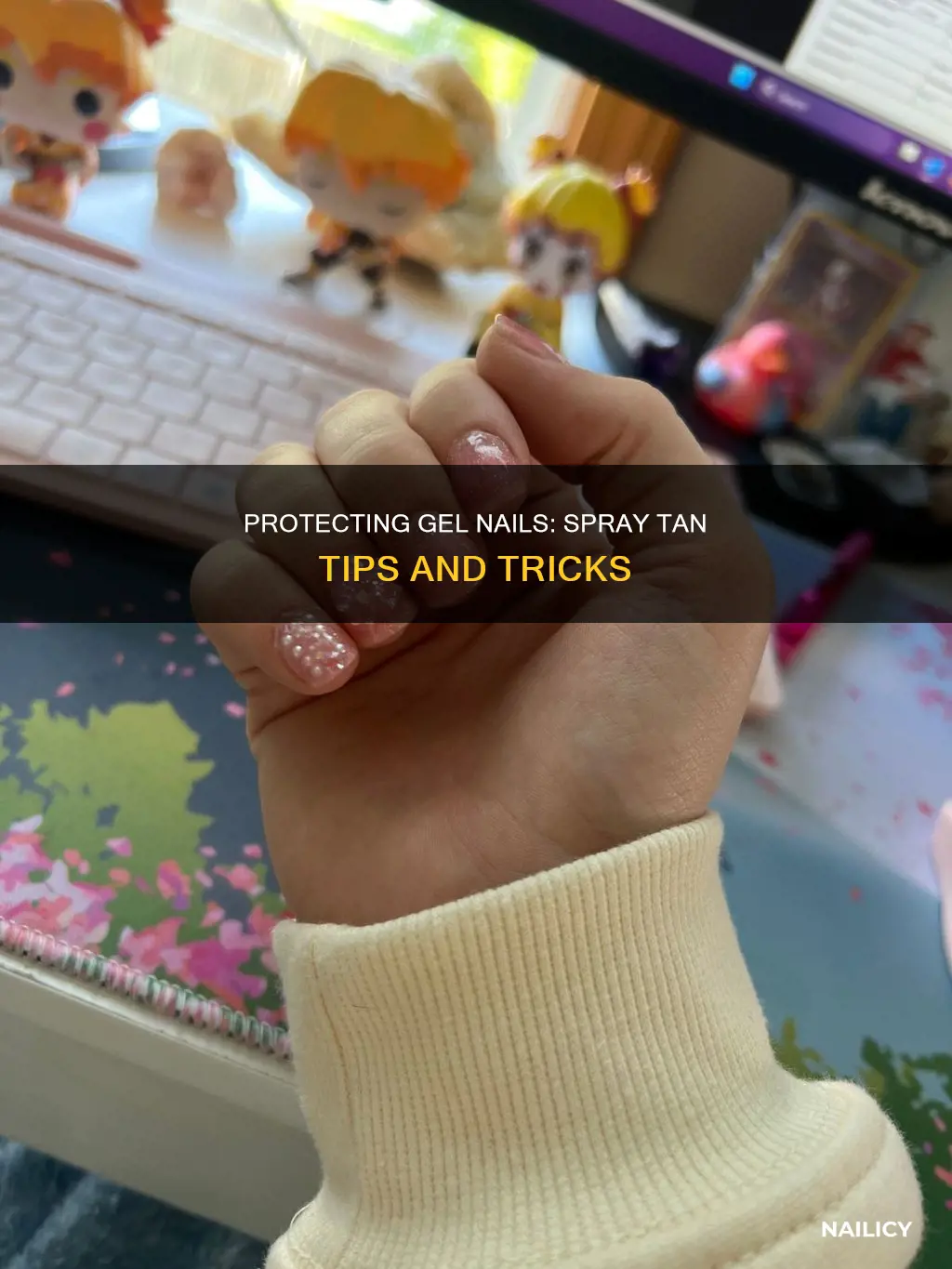 how to protect gel nails from spray tan