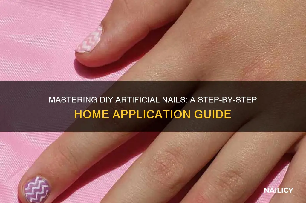 how to put artificial nails at home