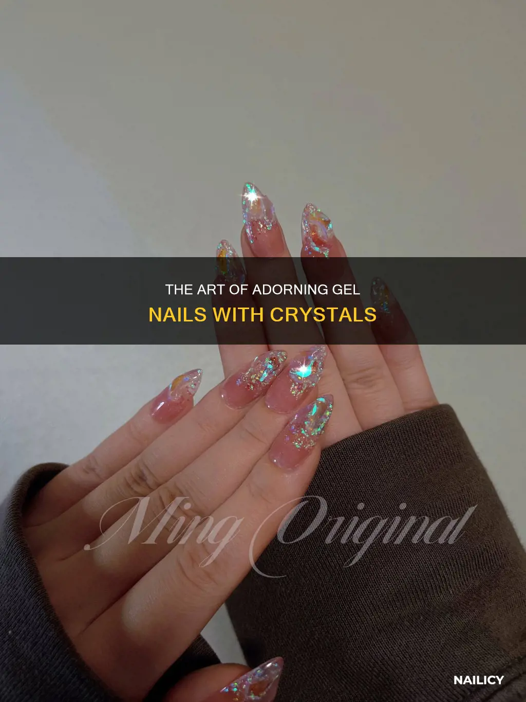 how to put crystals on gel nails