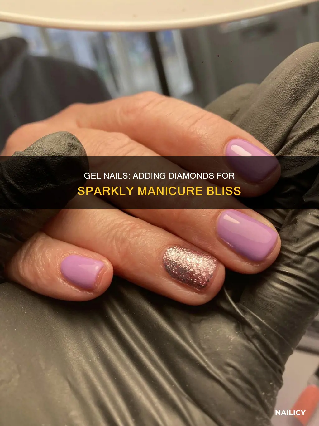 how to put diamonds on gel nails