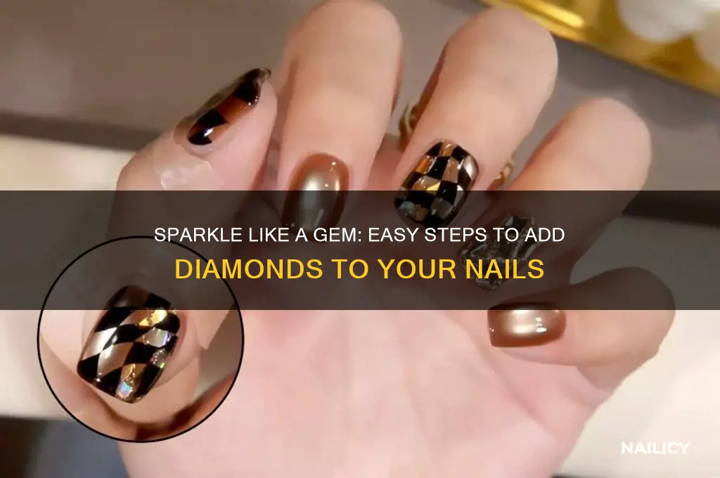 how to put diamonds on your nails