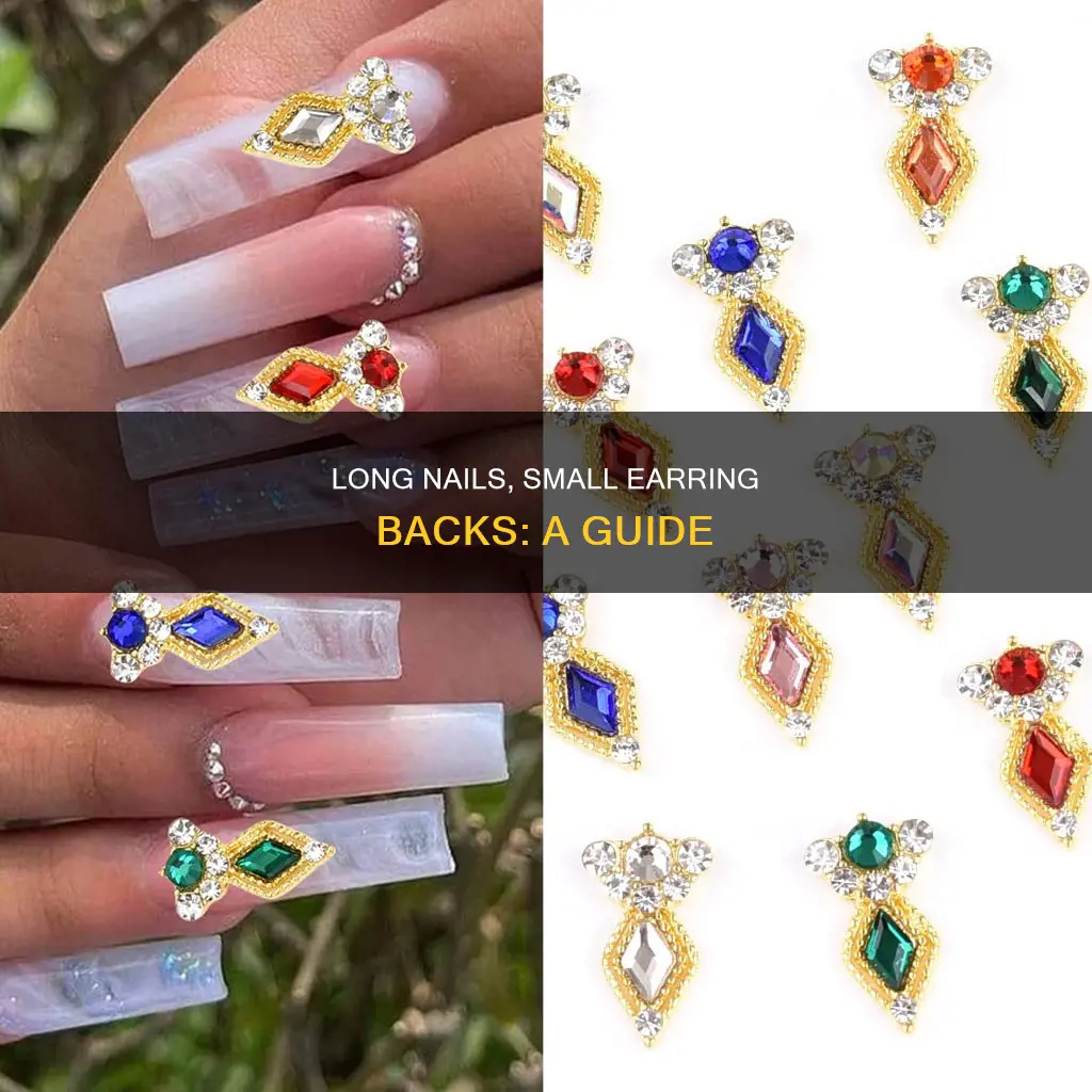 how to put earrings in with long nails