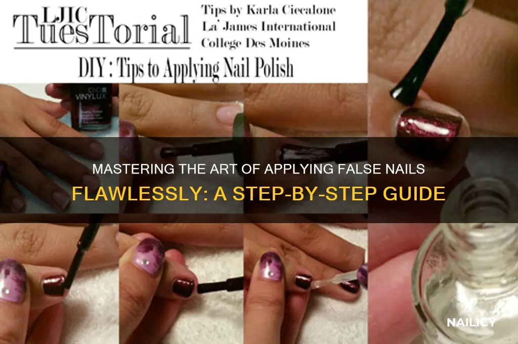 how to put false nails on properly