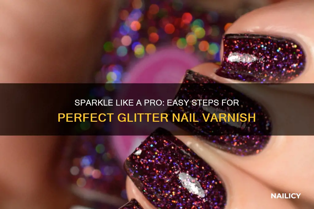 how to put glitter nail varnish on