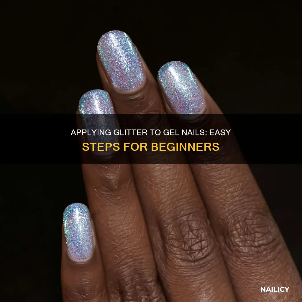 how to put glitter on gel nail tips