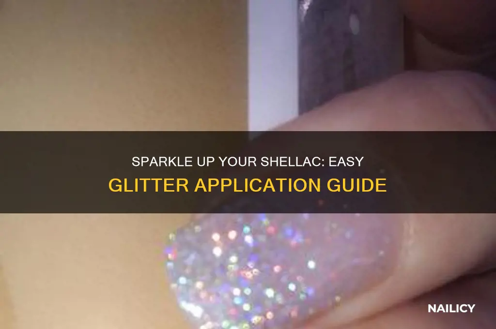 how to put glitter on shellac nails