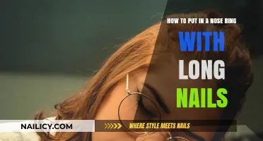 Putting in a Nose Ring: Long Nails Edition