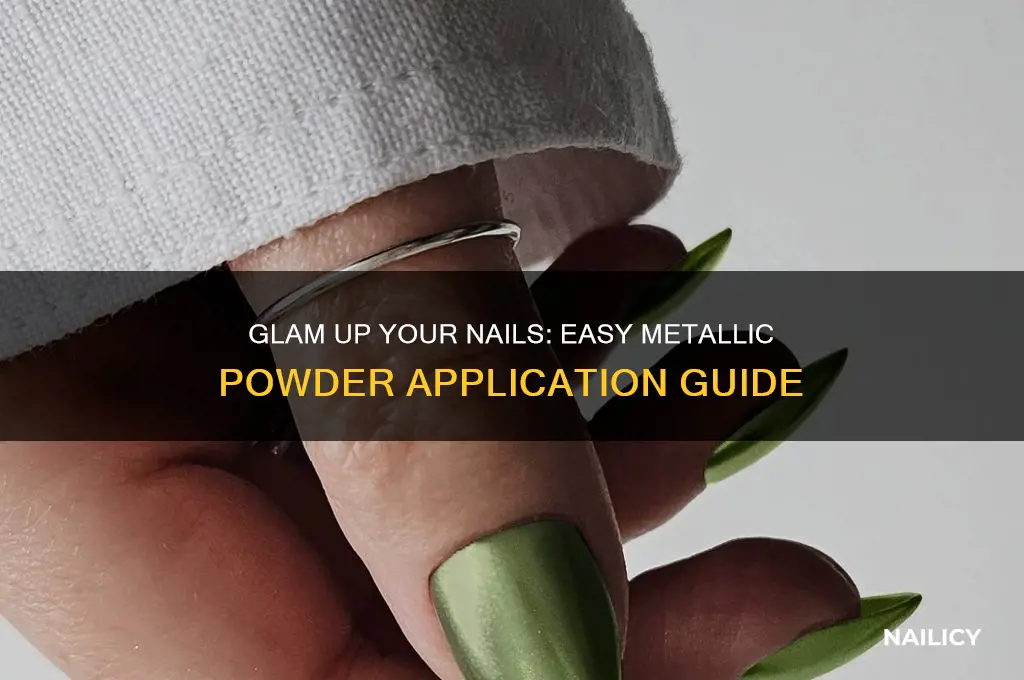 how to put metallic powder on nails