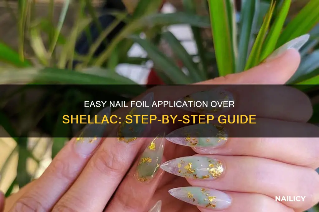 how to put nail foil on shellac