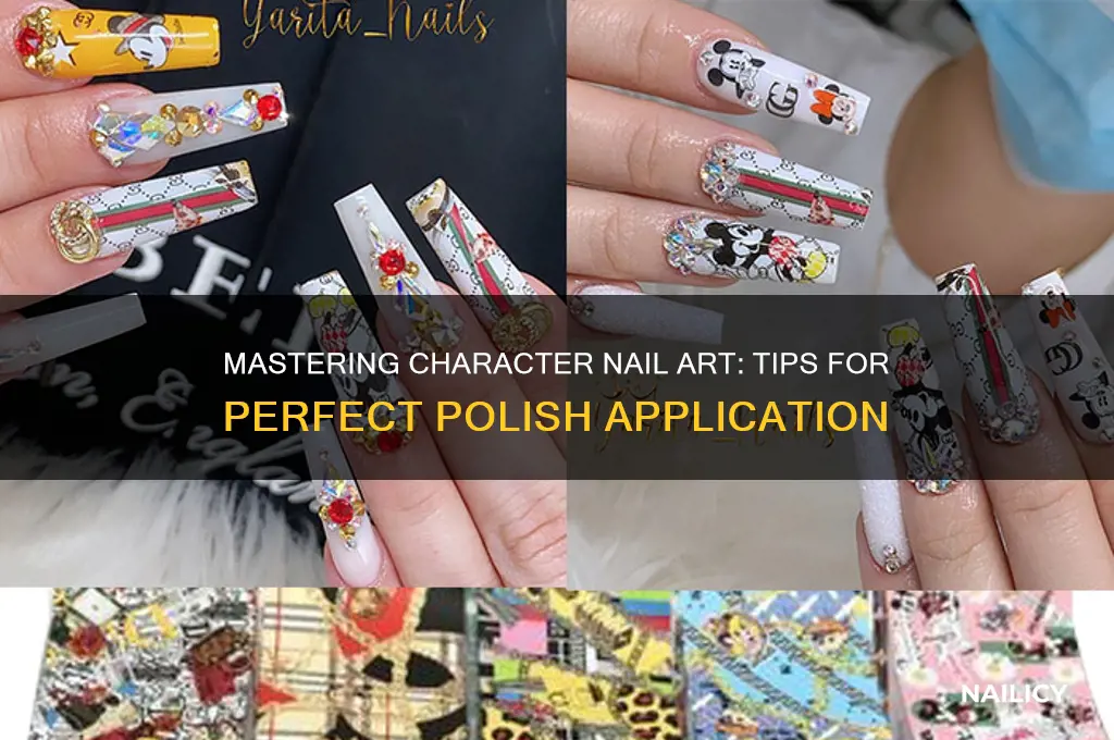 how to put nail polish on a character