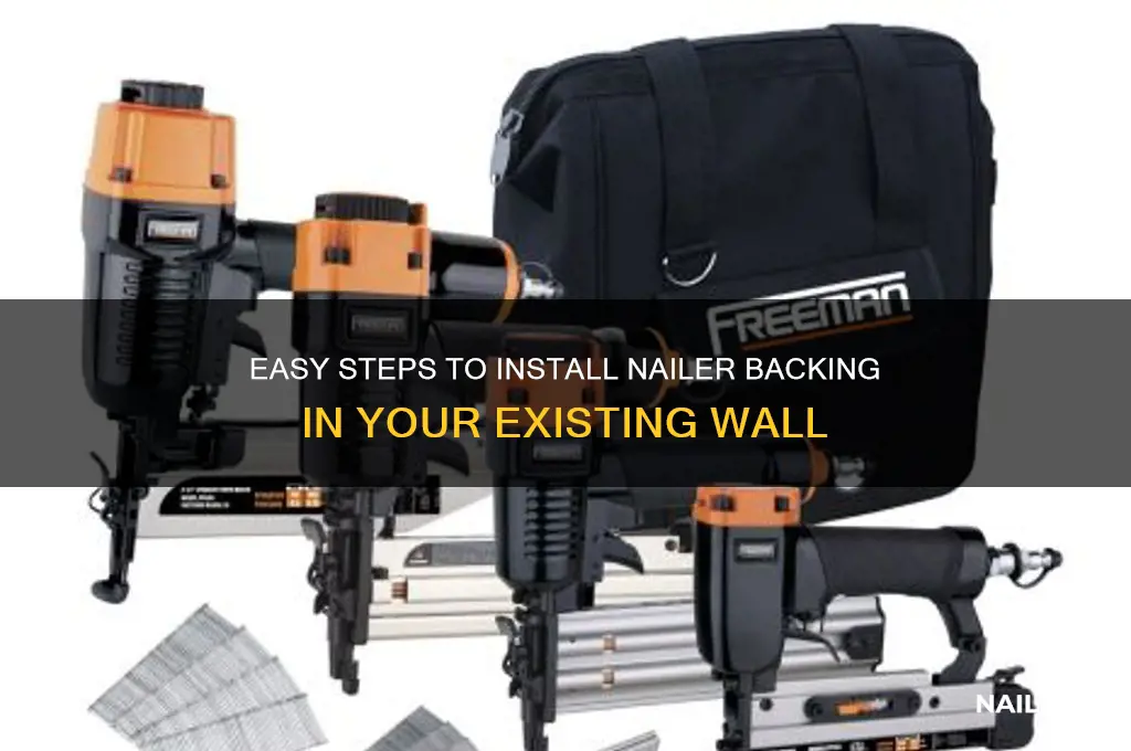 how to put nailer backing in existing wall