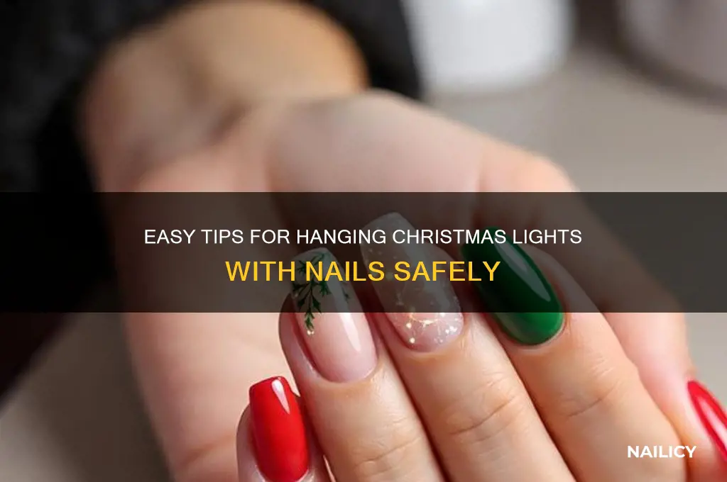 how to put nails for christmas lights
