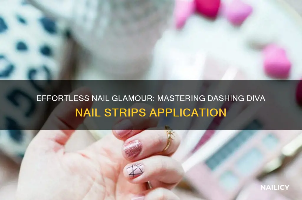 how to put on dashing diva nail strips