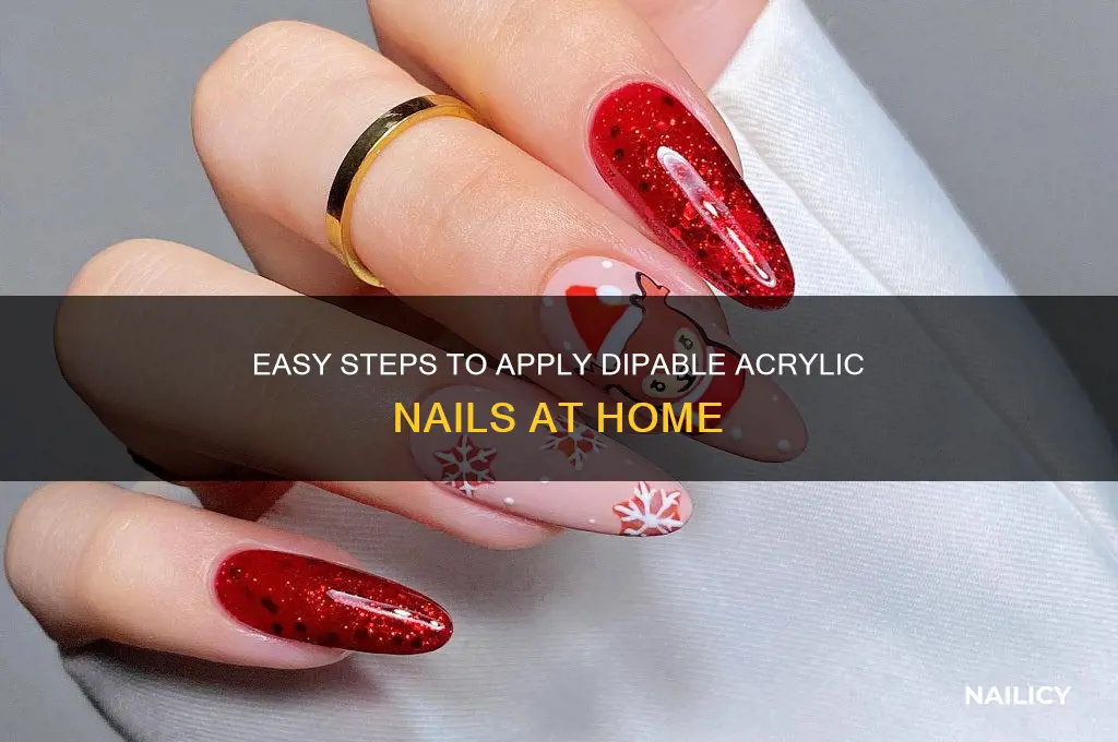 how to put on dipable arcylic nails