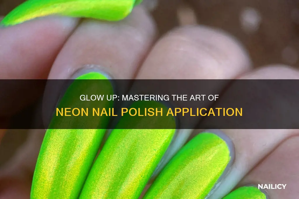 how to put on neon nail polish