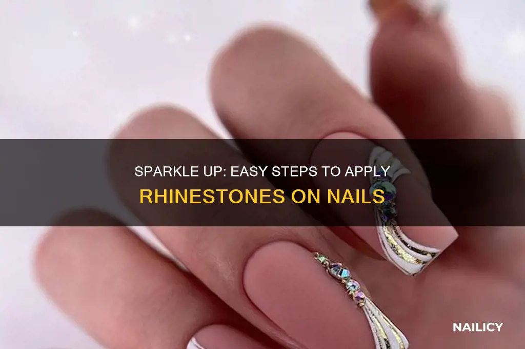 how to put on rhinestones on nails