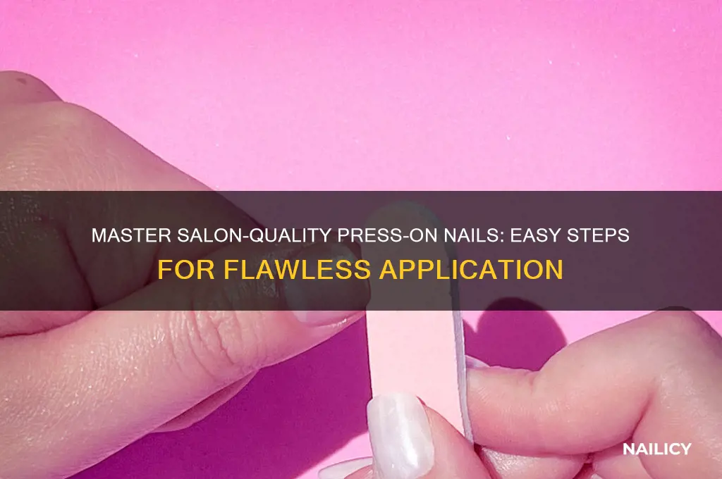 how to put on salon perfect press on nails