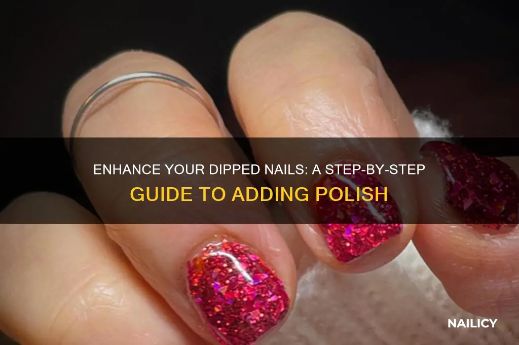how to put polish over dipped nails